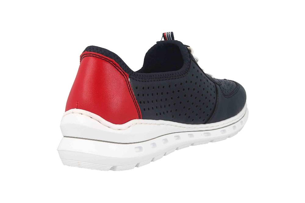 Rieker Halbschuhe In Übergrößen Blau L22K5-14 Große Damenschuhe