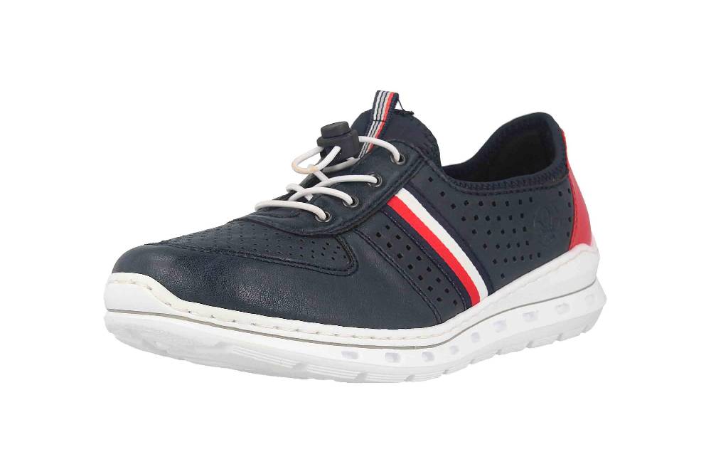 Rieker Halbschuhe In Übergrößen Blau L22K5-14 Große Damenschuhe