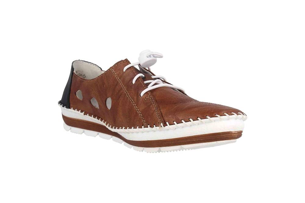 Rieker Halbschuhe In Übergrößen Braun 49605-24 Große Damenschuhe