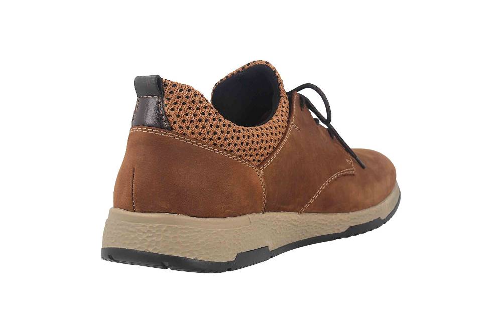 Rieker Halbschuhe In Übergrößen Braun B3452-22 Große Herrenschuhe