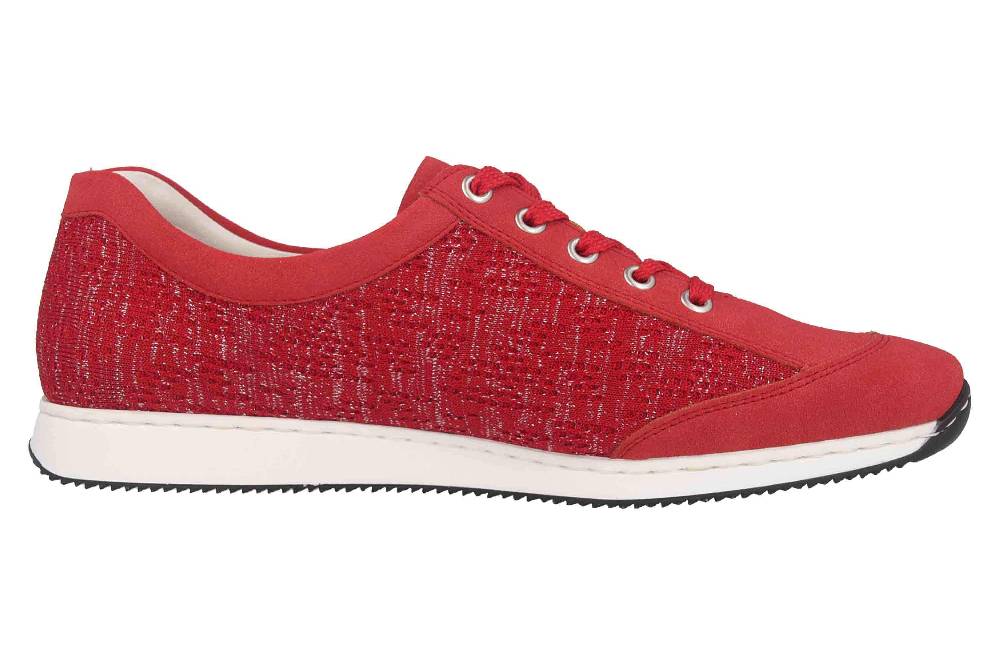 Rieker Halbschuhe In Übergrößen Rot 56021-33 Große Damenschuhe