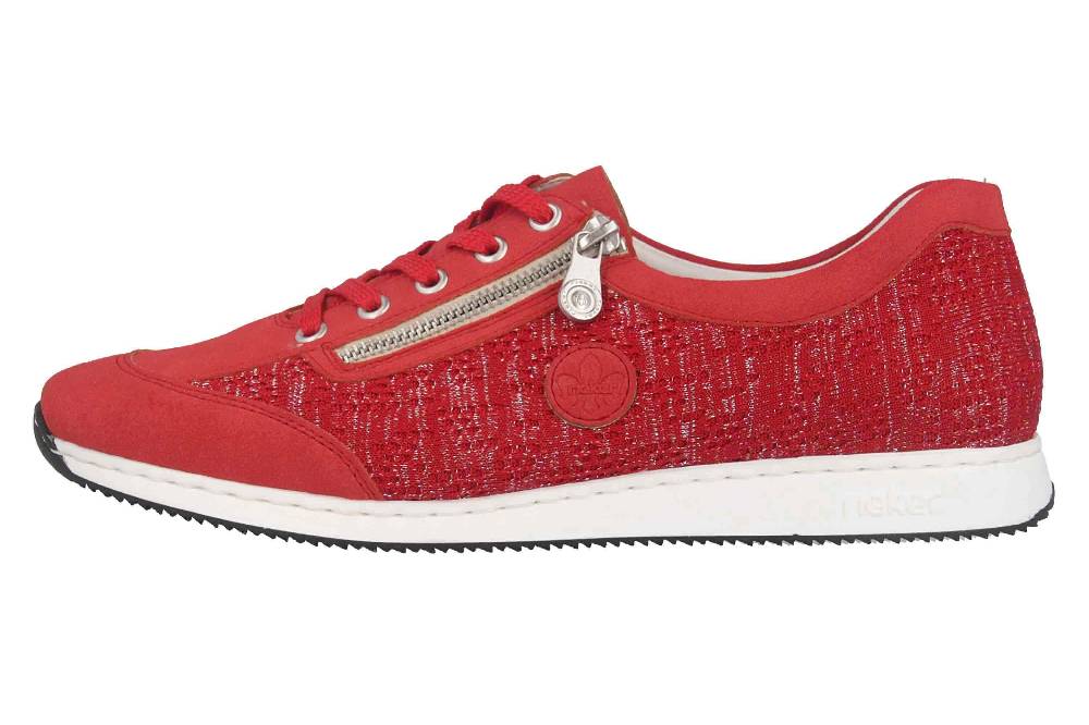 Rieker Halbschuhe in Übergrößen Rot 56021-33 große Damenschuhe