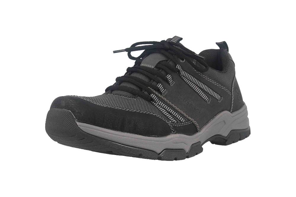Rieker Halbschuhe In Übergrößen Schwarz B4311-00 Große Herrenschuhe