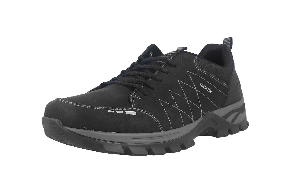 Rieker Halbschuhe In Übergrößen Schwarz B6801-00 Große Herrenschuhe