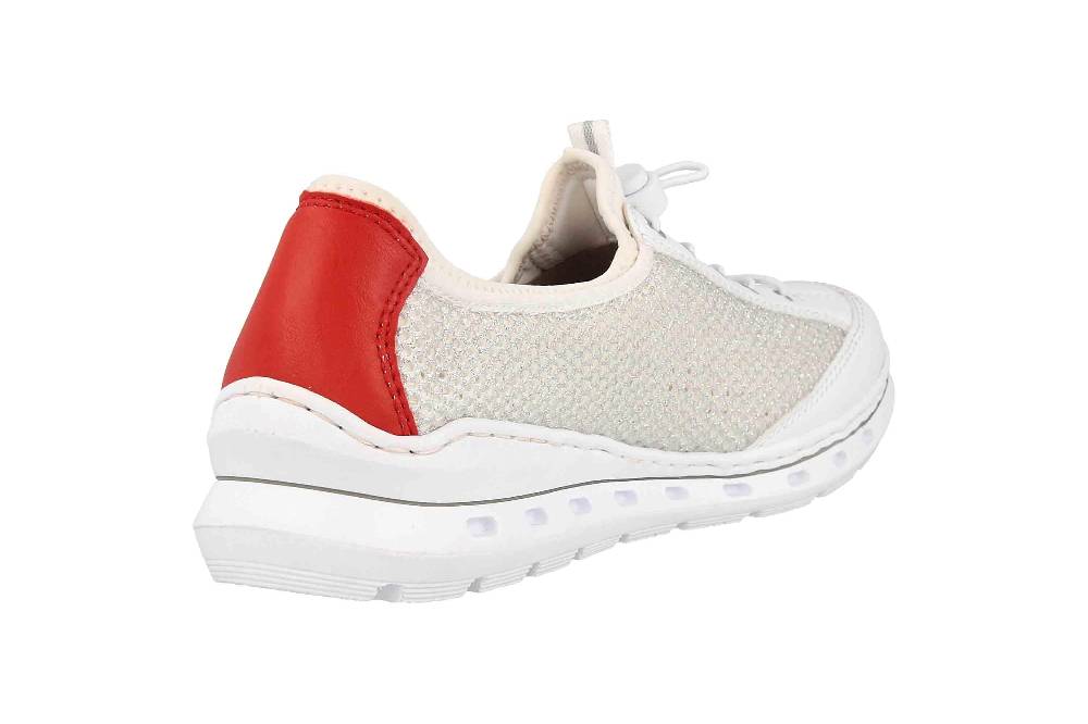 Rieker Halbschuhe In Übergrößen Weiß L22Y6-81 Große Damenschuhe