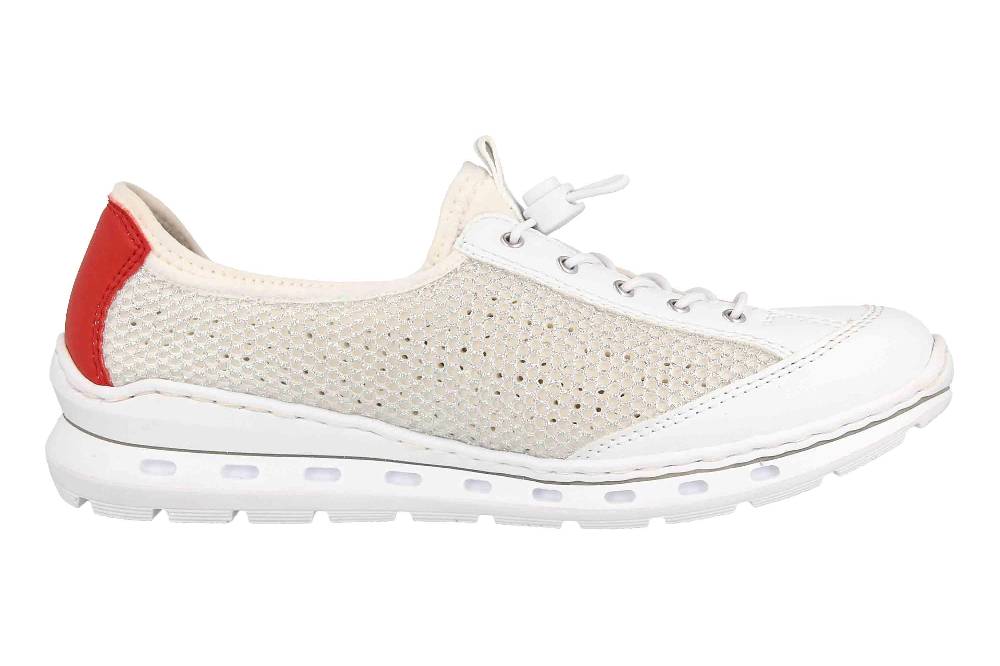 Rieker Halbschuhe In Übergrößen Weiß L22Y6-81 Große Damenschuhe