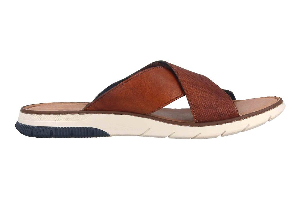 Rieker Pantoletten In Übergrößen Braun 25283-23 Große Herrenschuhe