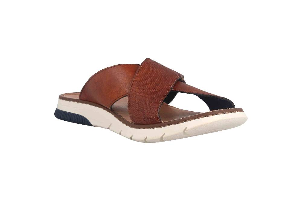 Rieker Pantoletten In Übergrößen Braun 25283-23 Große Herrenschuhe