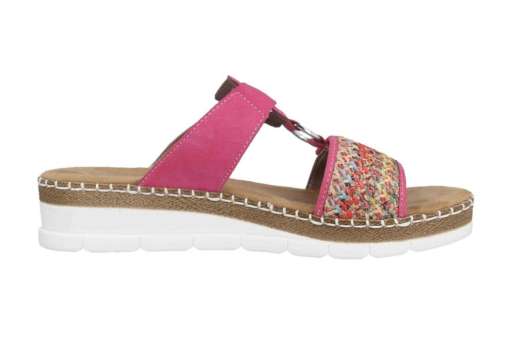 Rieker Pantoletten In Übergrößen Mehrfarbig V1247-31 Große Damenschuhe