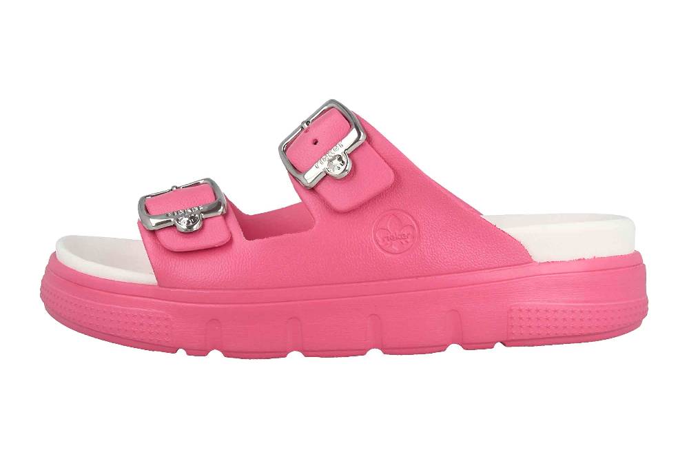 Rieker Pantoletten in Übergrößen Rosa P2180-32 große Damenschuhe