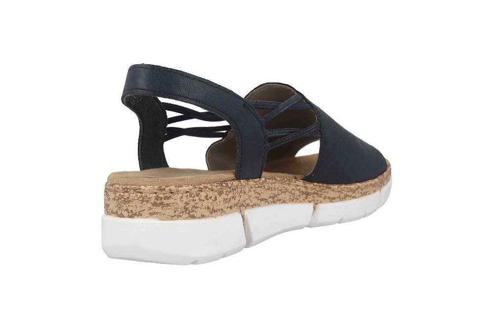 Rieker Sandalen In Übergrößen Blau V2368-14 Große Damenschuhe