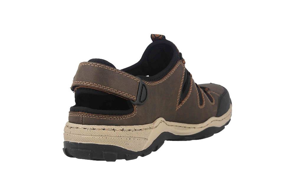 Rieker Sandalen In Übergrößen Braun 08085-24 Große Herrenschuhe