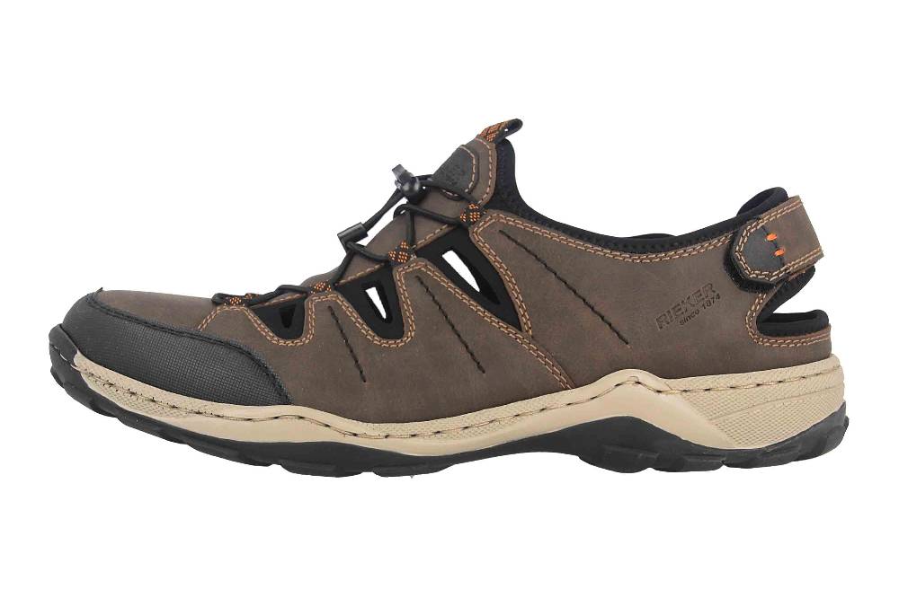 Rieker Sandalen in Übergrößen Braun 08085-24 große Herrenschuhe