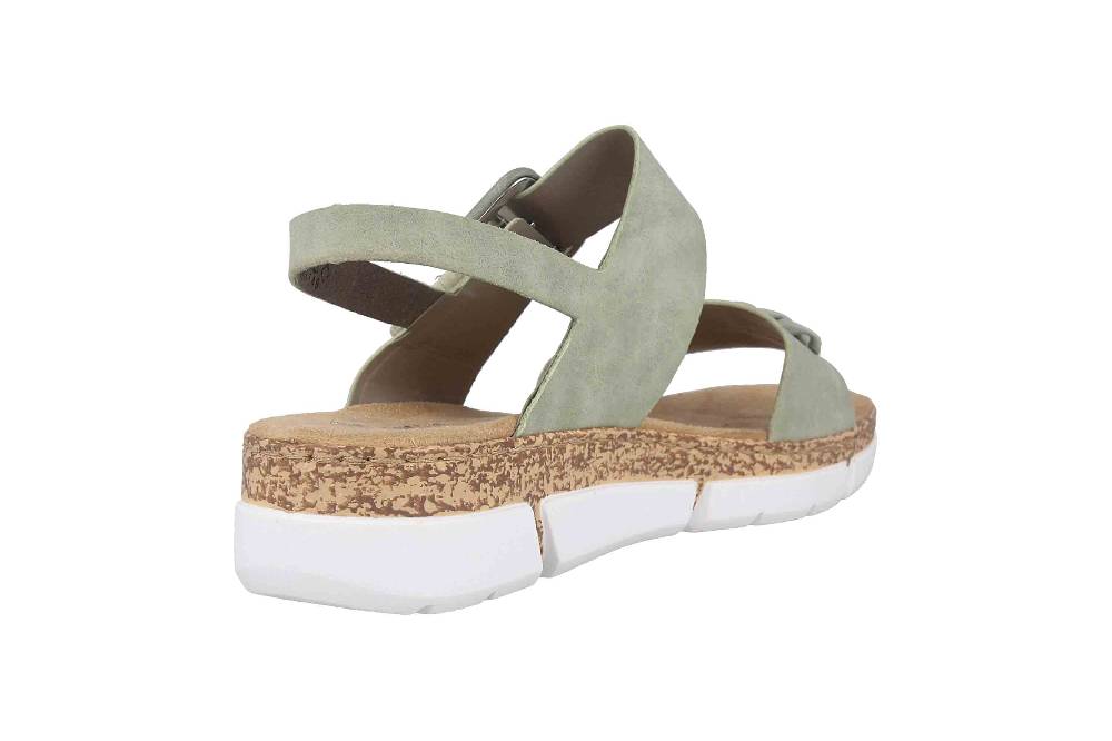 Rieker Sandalen In Übergrößen Grün V2350-52 Große Damenschuhe