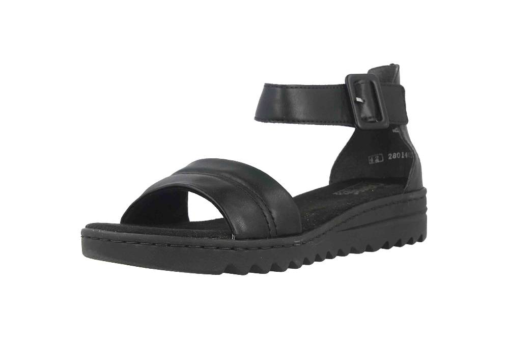 Rieker Sandalen In Übergrößen Schwarz V4651-00 Große Damenschuhe
