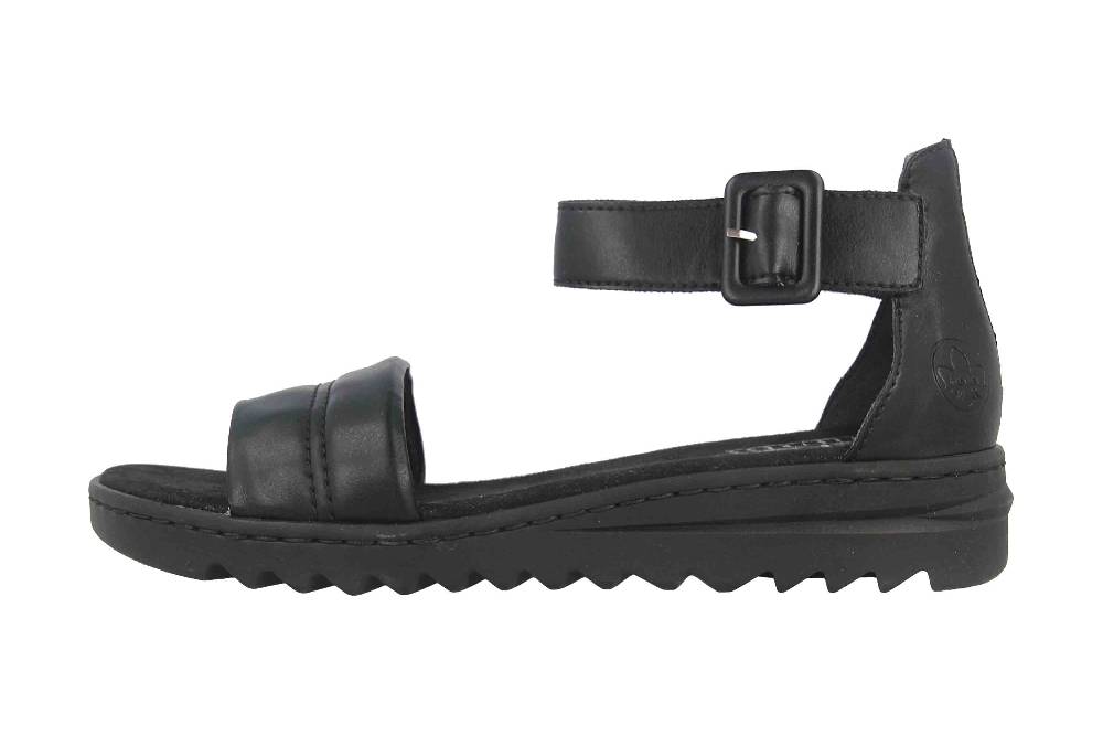 Rieker Sandalen in Übergrößen Schwarz V4651-00 große Damenschuhe