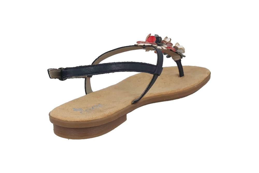 Rieker Sandaletten In Übergrößen Blau 64281-14 Große Damenschuhe