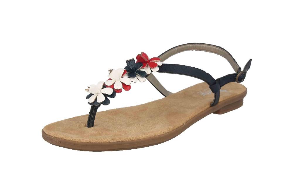 Rieker Sandaletten In Übergrößen Blau 64281-14 Große Damenschuhe