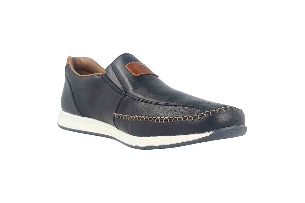 Rieker Slipper In Übergrößen Blau 11962-14 Große Herrenschuhe