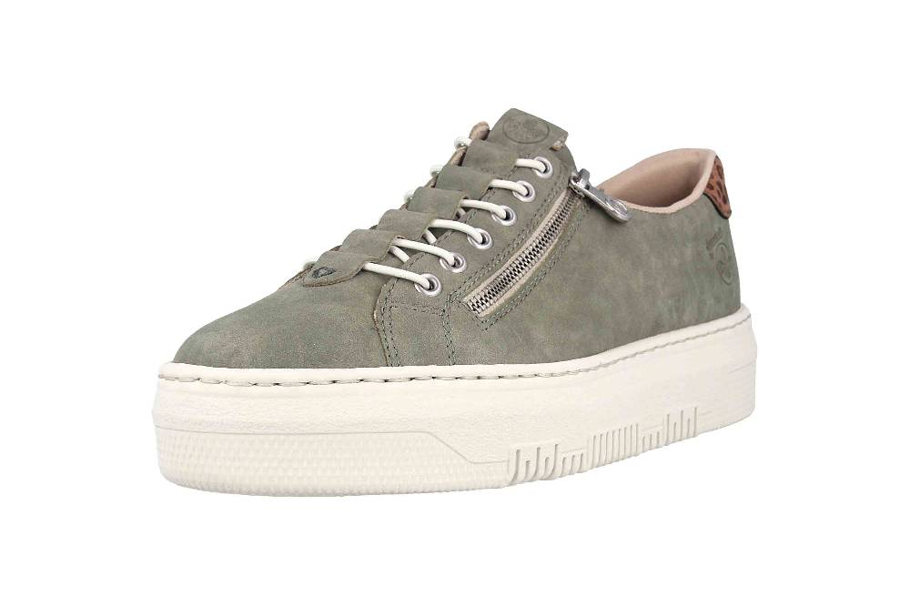 Rieker Sneaker In Übergrößen Grün M1952-52 Große Damenschuhe