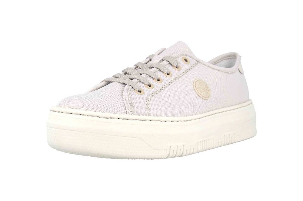 Rieker Sneaker In Übergrößen Weiß M1926-80 Große Damenschuhe