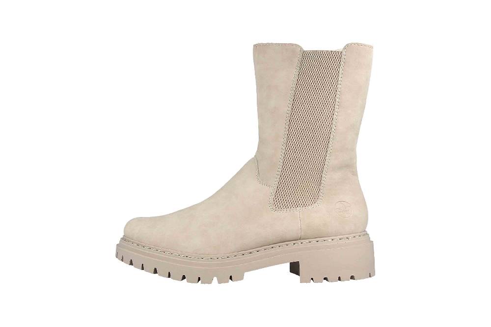 Rieker Stiefel in Übergrößen Beige 72683-62 große Damenschuhe