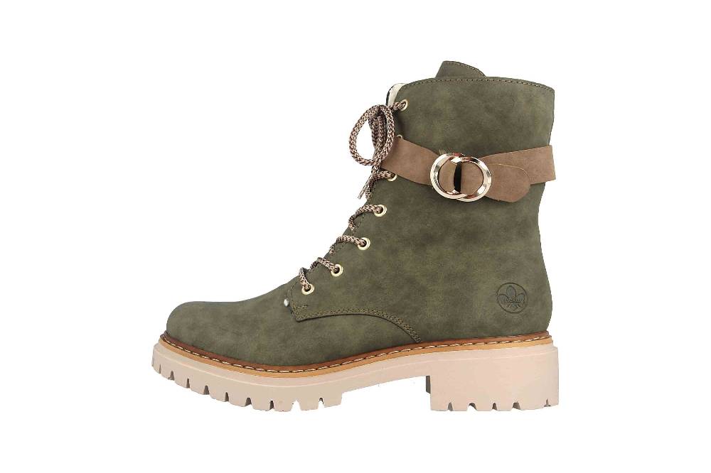 Rieker Stiefel in Übergrößen Grün 72610-55 große Damenschuhe