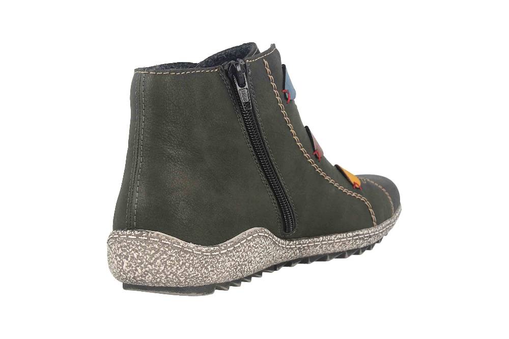 Rieker Stiefeletten In Übergrößen Grün Z7554-54 Große Damenschuhe