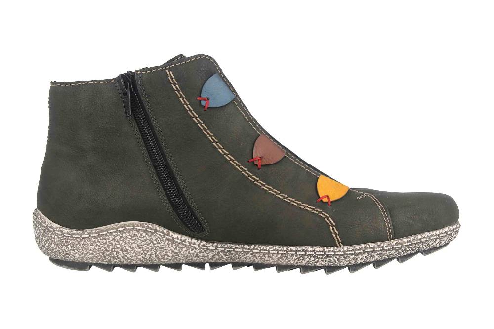 Rieker Stiefeletten In Übergrößen Grün Z7554-54 Große Damenschuhe