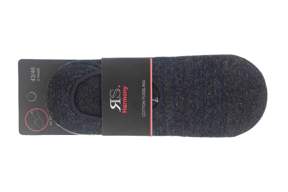 RIESE - Damen und Herren Baumwoll- Füßlinge Ringel 35500 3er Pack - Mehrfarbig