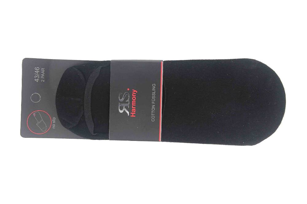 RIESE - Damen und Herren Füsslinge Schwarz 45514 2er Pack - Schwarz