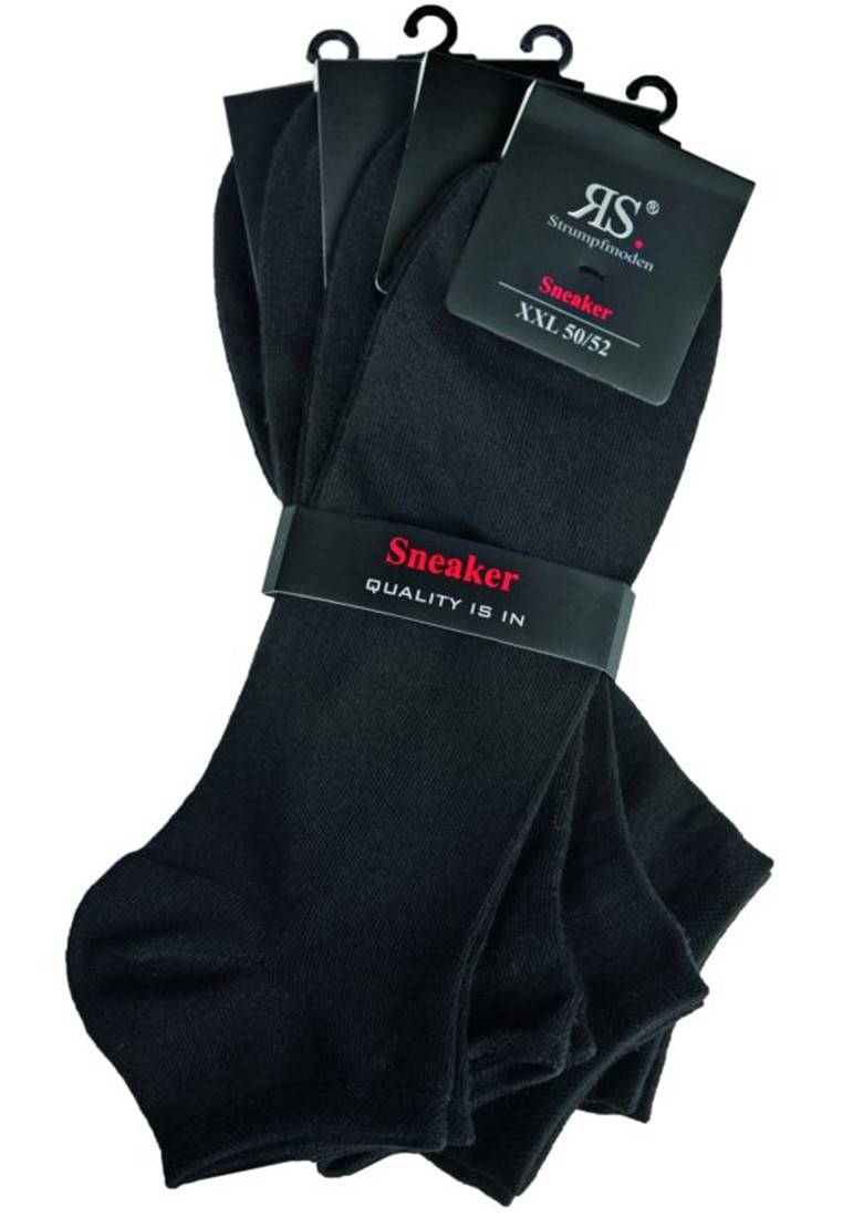RIESE - Herren Sneakersocken 4er Pack - 31050 Schwarz XXL Socken
