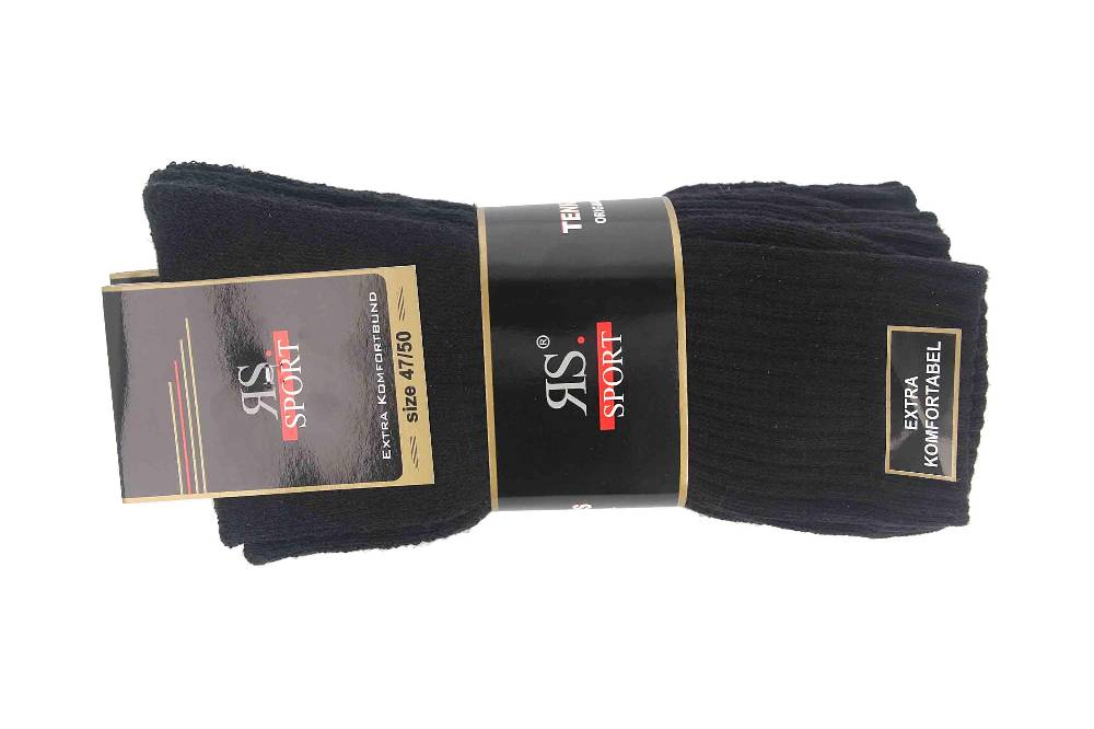RIESE - Herren Tennissocken 4er Pack - Schwarz Socken