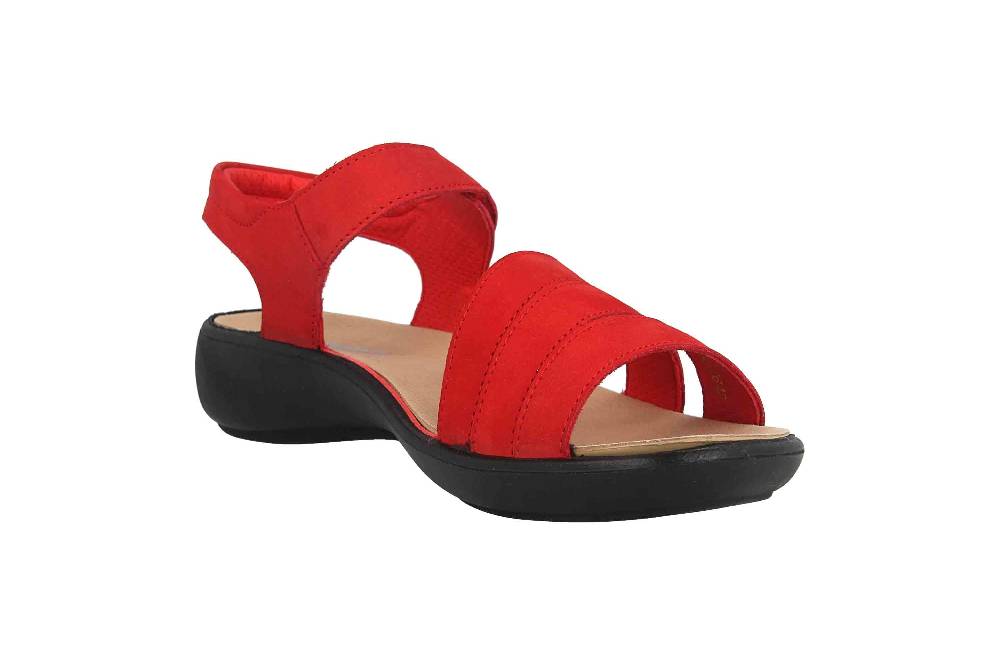 Romika Ibiza 111 Sandalen In Übergrößen Rot 16111 001 400 Große Damenschuhe