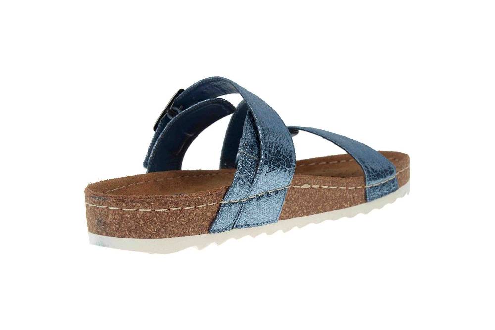 Romika Ontario 05 Pantoletten In Übergrößen Blau 34505 218 515 Große Damenschuhe