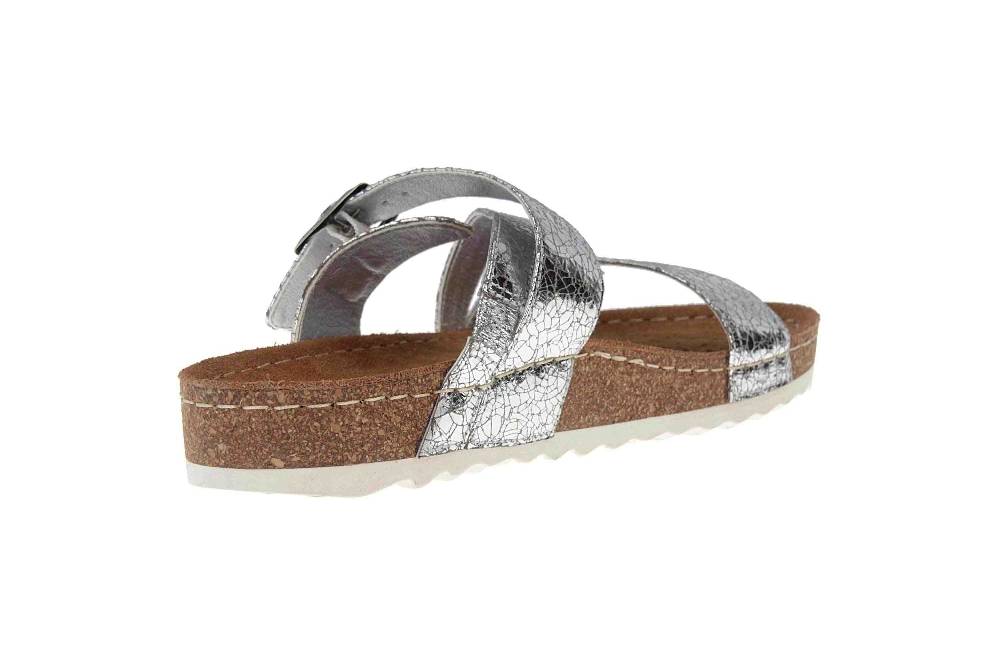 Romika Ontario 05 Pantoletten In Übergrößen Silber 34505 218 750 Große Damenschuhe