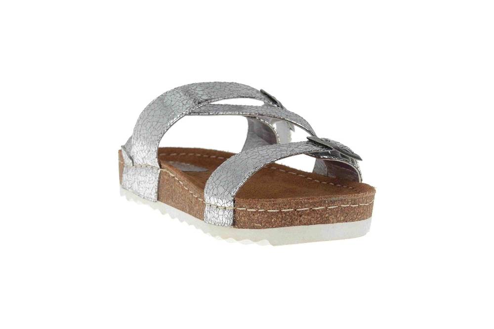 Romika Ontario 05 Pantoletten In Übergrößen Silber 34505 218 750 Große Damenschuhe