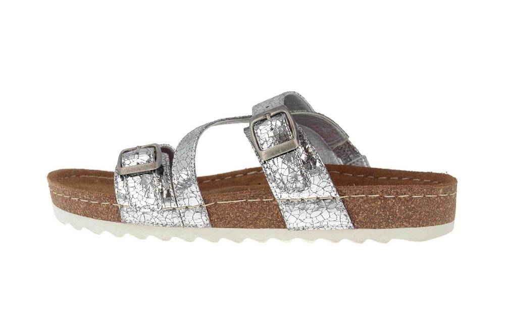 Romika Ontario 05 Pantoletten in Übergrößen Silber 34505 218 750 große Damenschuhe