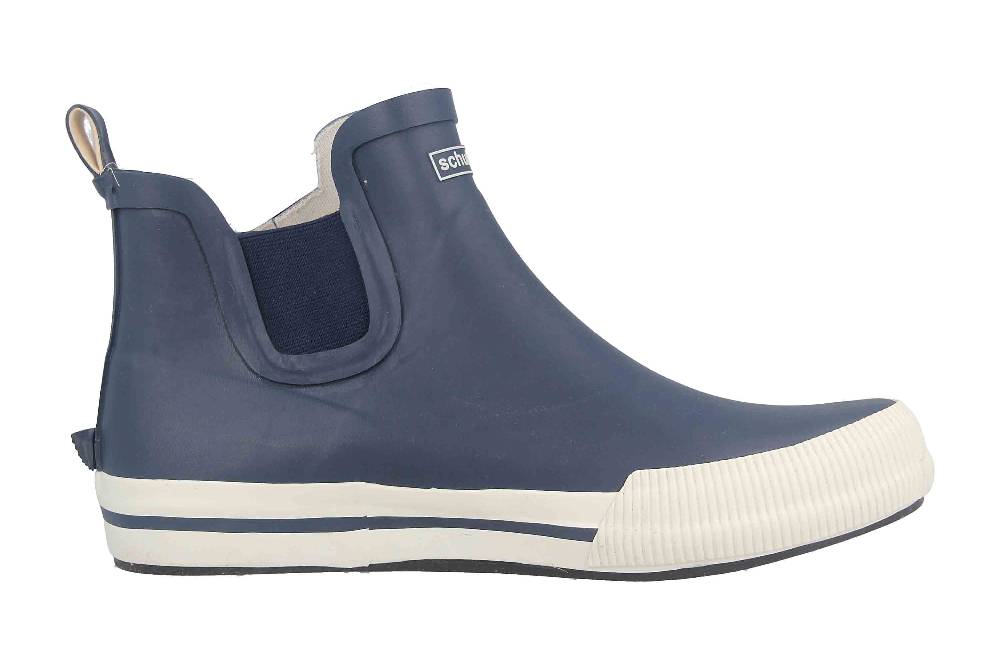 Schuhplus Gummistiefel In Übergrößen Blau Momo-Blau-Weiß Große Damenschuhe