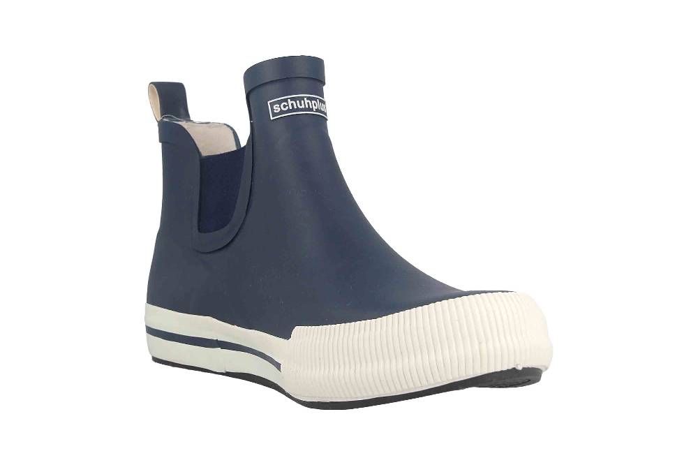 Schuhplus Gummistiefel In Übergrößen Blau Momo-Blau-Weiß Große Damenschuhe