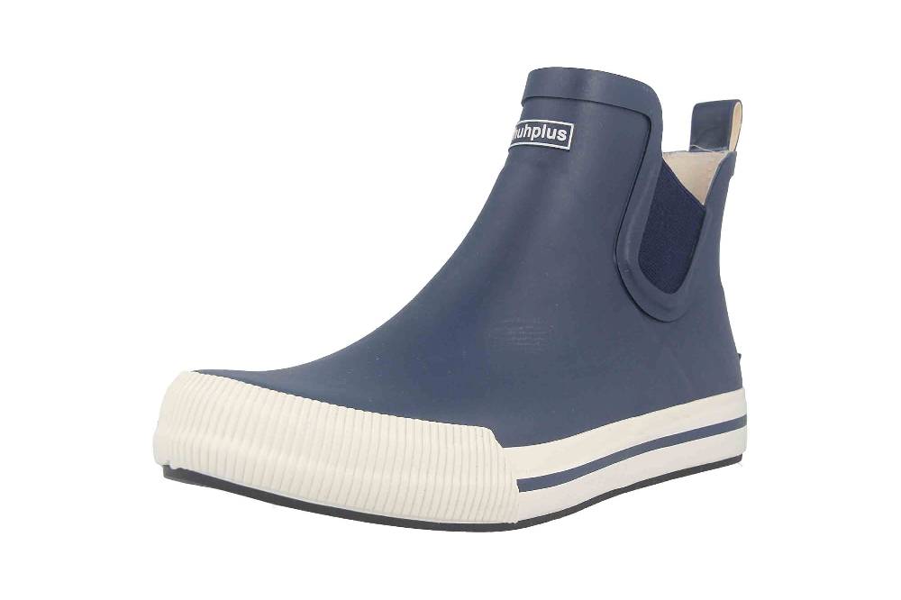 Schuhplus Gummistiefel In Übergrößen Blau Momo-Blau-Weiß Große Damenschuhe