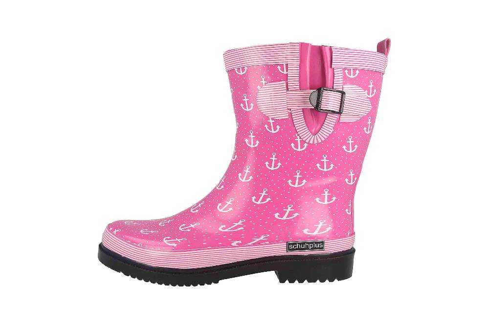 schuhplus Gummistiefel in Übergrößen Gelb Marleen-Gelb-Weiß große Damenschuhe