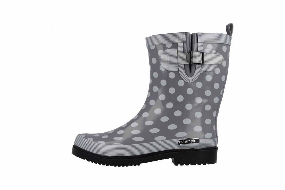 schuhplus Gummistiefel in Übergrößen Grau Dorin-k-Grau große Damenschuhe