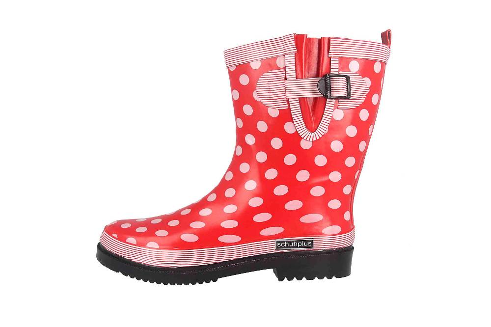 schuhplus Gummistiefel in Übergrößen Hellrot Dorin-k-Hellrot große Damenschuhe