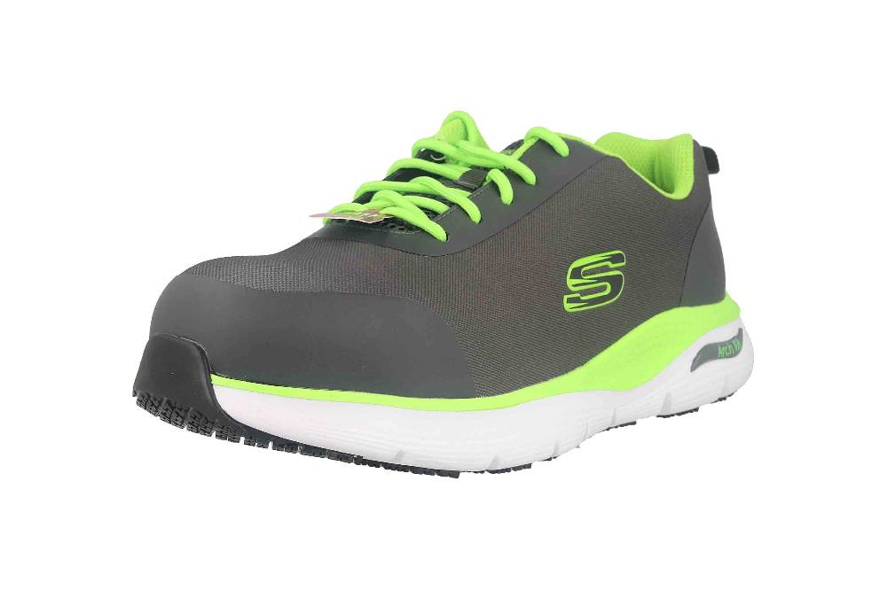 Skechers ARCH FIT SR RINGSTAP Arbeitsschuhe In Übergrößen Grau 200086EC CCLM Große Herrenschuhe