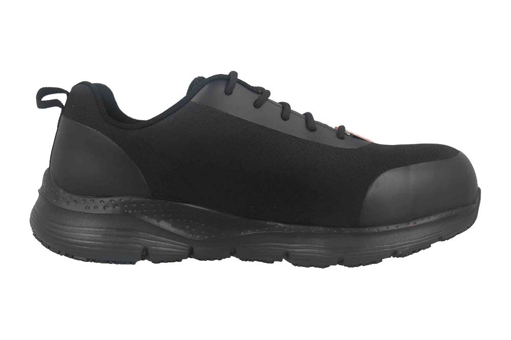 Skechers ARCH FIT SR RINGSTAP Arbeitsschuhe In Übergrößen Schwarz 200086EC BBK Große Herrenschuhe