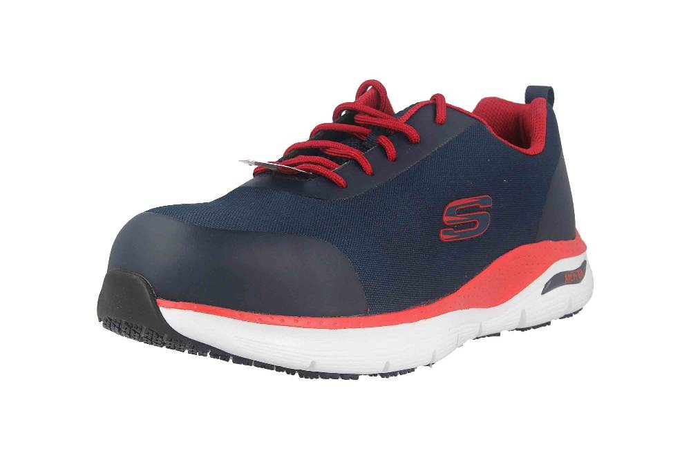 Skechers ARCH FIT SR RINGSTAP Arbeitsschuhe In Übergrößen Blau 200086EC NVRD Große Herrenschuhe