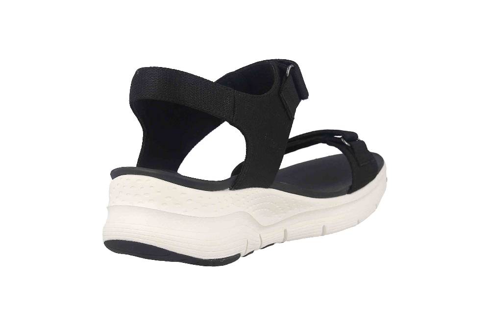 Skechers ARCH FIT TOURISTY Sandalen In Übergrößen Schwarz 119247 BLK Große Damenschuhe