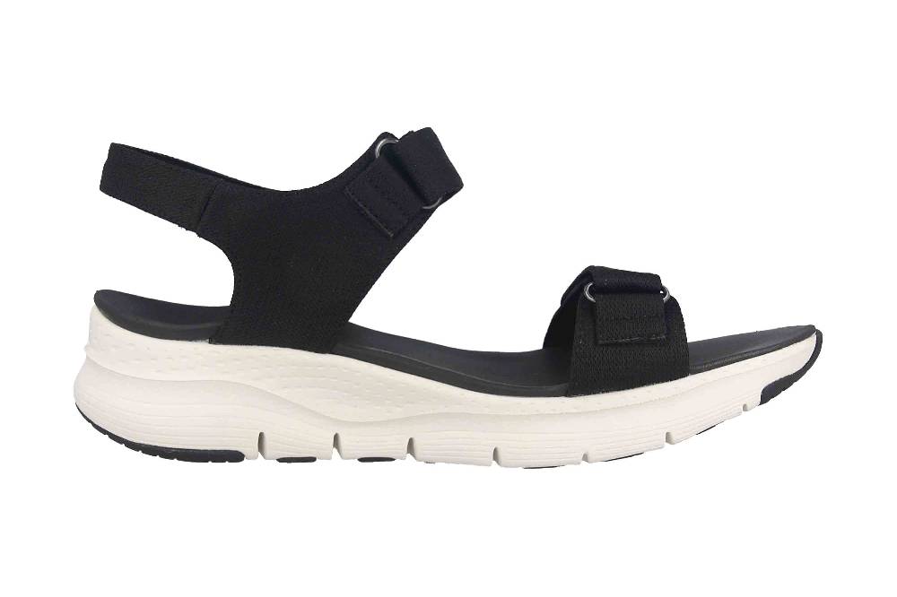 Skechers ARCH FIT TOURISTY Sandalen In Übergrößen Schwarz 119247 BLK Große Damenschuhe