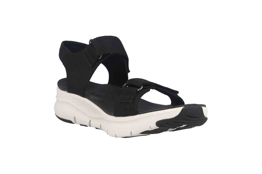Skechers ARCH FIT TOURISTY Sandalen In Übergrößen Schwarz 119247 BLK Große Damenschuhe